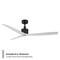 Modern Forms Fans Spinster Indoor or Outdoor Smart Ceiling Fan 3000K LED in Matte Black/Matte White FR-W2404-60L-MB/MW - alternate 5